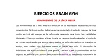 EJERCICIOS BRAIN GYM
