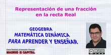 Representación de una fracción en la recta Real