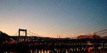 Puente Isabel al atardecer, Budapest, Hungría