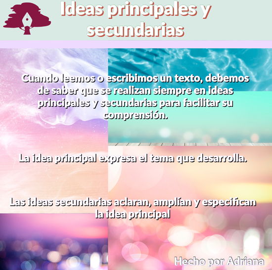 IDEAS PRINCIPALES Y SECUNDARIAS 