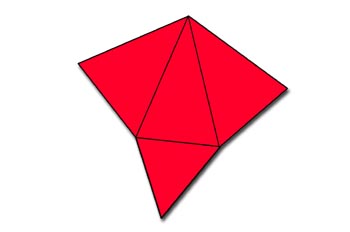 Desarrollo de una pirámide trigonal