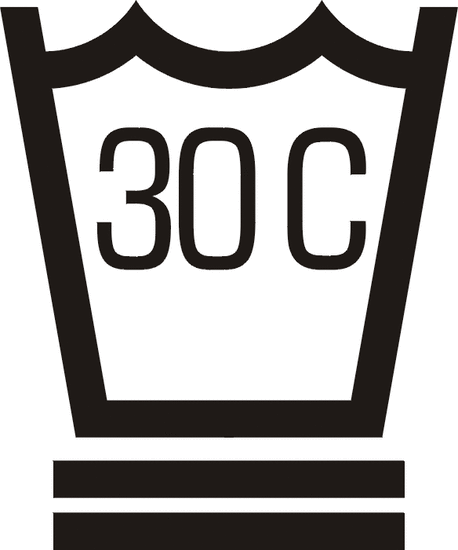 Lavado a máquina con programa para prendas delicadas, temperaura