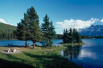 Merendero en las Montañas Rocosas