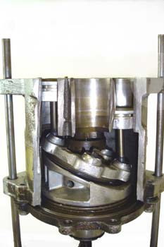 Compresor de aire acondicionado. Sección interior