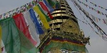 Stupa en el Templo de los Monos, Katmandú, Nepal