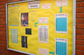 Tablón de educación física