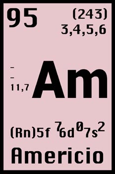 Tabla periódica, americio