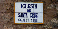 Placa de la Iglesia de Santa Cruz, Cuenca
