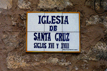 Placa de la Iglesia de Santa Cruz, Cuenca