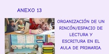 Anexo 13. Organización de un rincón de lectura