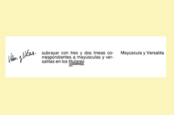 Signo de corrección: mayúscula y versalita