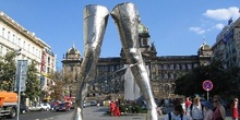 Escultura en la Plaza de Wenceslao