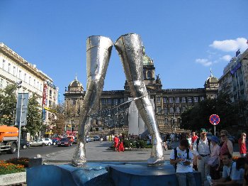 Escultura en la Plaza de Wenceslao