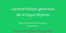 Características generales del Antiguo Régimen