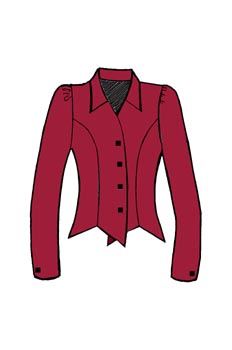 Chaqueta corta de bajo a picos