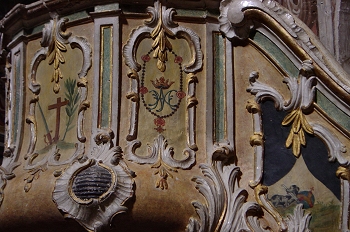 Detalle del púlpito de la Iglesia de Santo Domingo, Huesca