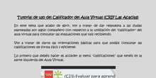 Tutorial de uso del "Calificador" del Aula Virtual