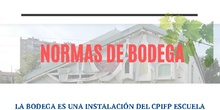 Anexo 1. Infografía normas uso de la bodega CIFP Escuela de La Vid