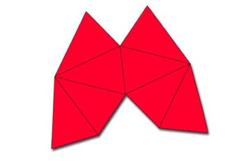 Desarrollo de una dipirámide tetragonal
