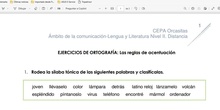 Lengua I Distancia Clase 2 20240924 - Ejercicios de tildes