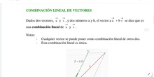 Primero de bachillerato ciencias naturales_ teoría Tema 7_parte 3_ combinación lineal de vectores 