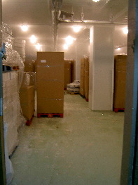 Zona de embalaje y almacén frigorífico