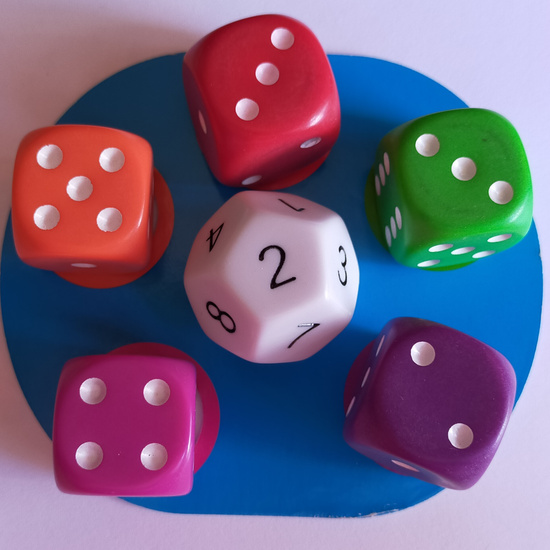 Juego dados: Math dice jr. 1