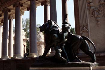 Detalle del monumento a Alfonso XII, Parque del Retiro, Madrid