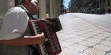 Músico callejero en Lisboa, Portugal
