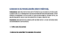 Autoevaluación parte práctica