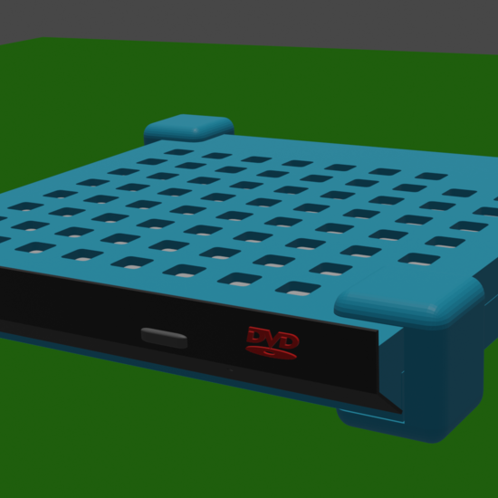 Imagen de la carcasa con el lector/grabador DVD introducido