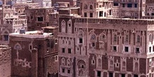 Edificaciones en la ciudad vieja de Sanaa, Yemen