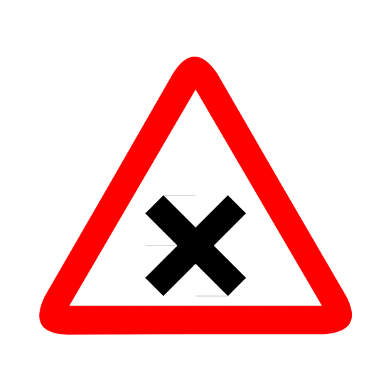 Peligro: Intersección con prioridad de la derecha