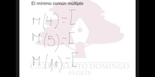 PRIMARIA 6º	MATEMÁTICAS	MÍNIMO COMÚN MÚLTIPLO