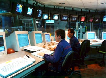 Sala de control de la línea de Galvanizado de una planta siderúr