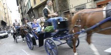 Carroza y turistas, Florencia