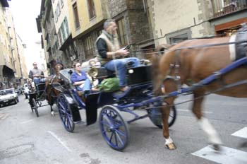 Carroza y turistas, Florencia