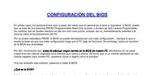Configuración de la BIOS