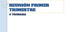Reunión familias 1º trimestre