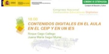 Contenidos digitales en el aula en un CEIP y en un IES.