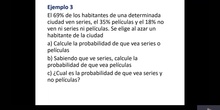 Problemas de propiedades de la probabilidad. Ejemplo 3