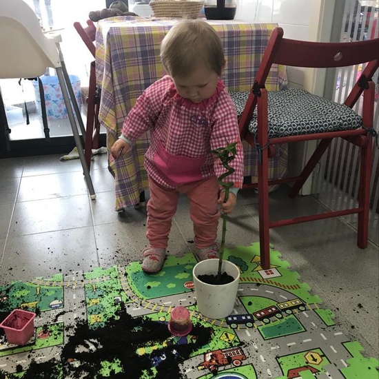 Chloe haciendo actividades en casa 6