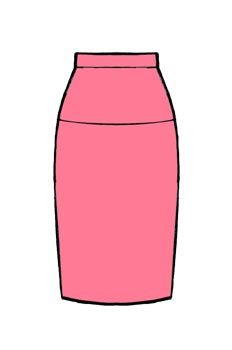 Falda de canesú recto