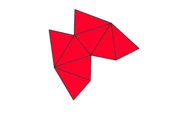 Desarrollo de una bipirámide tetragonal