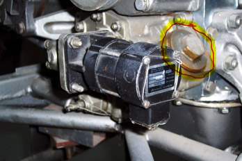 Tapón de aceite de un motor de émbolo