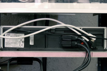 Parte trasera de un VCR