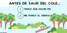 INSTRUCCIONES ANTES DE SALIR A LA CASA DE CAMPO