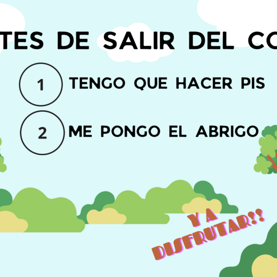 INSTRUCCIONES ANTES DE SALIR A LA CASA DE CAMPO