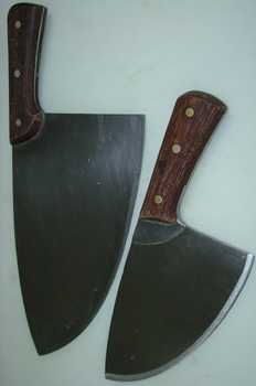 Cuchillos media luna, grande y pequeño