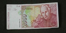 Anverso de un billete de 2000 pesetas